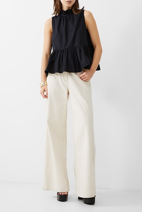 FRENCH CONNECTION RHODES POPLIN SHIRT BLACKOUT 1