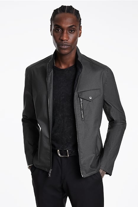 RACER JACKET WITH FLAP/ZIP CHEST PKT WEL BLACK 2