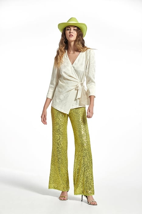 SHINE SEQUINS VOMIL TROUSERS FLUOR 1