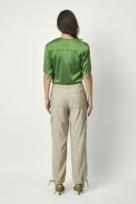 KESWICK SILK DRAPEY TOP BASIL GREEN 2