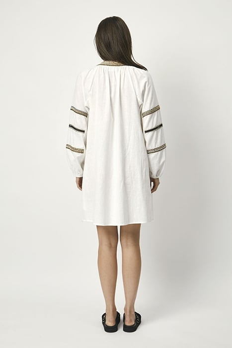 ZAZOU BOHEMIAN MINI DRESS BUTTER CREAM 2