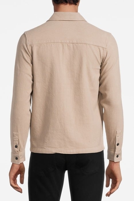 1874 BRUSHED COTTON OVERSHIRT COBBLESTONE 2