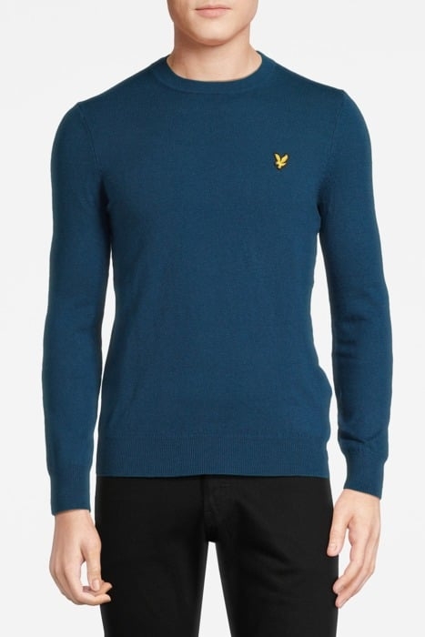 COTTON MERINO CREW NECK JUMPER APRES NAVY 1