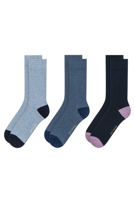 3PK MENS NON TERRY CREW BLUE 1
