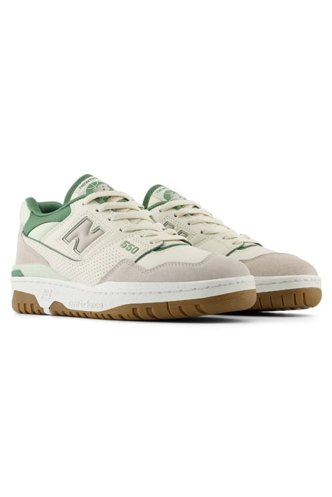 BBW550HK SNEAKERS IN OFF WHITE AND GREEN 2