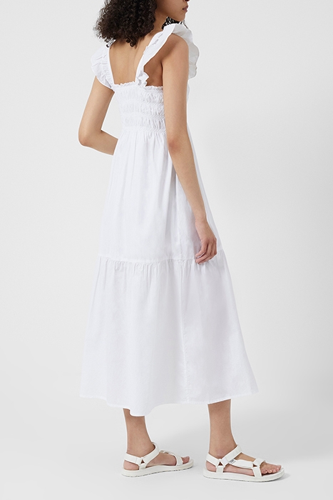 ISLA ORGANIC TIERED SKIRT DRS WHITE 2