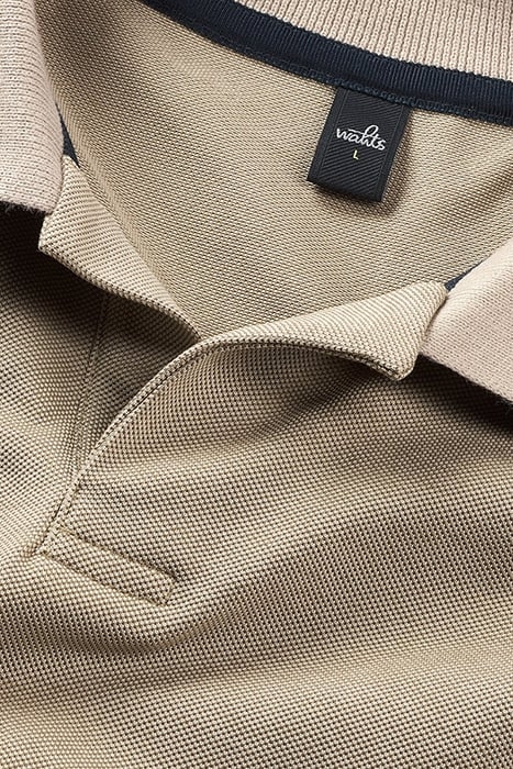 SPENCE | TECH COTTON POLOSHIRT SLATE BEIGE 2