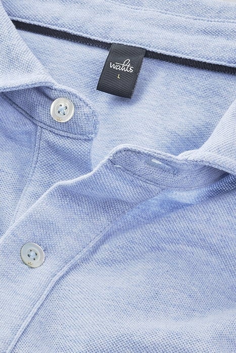 DAVIS | TAILORED POLOSHIRT LIGHT BLUE MELANGE 2