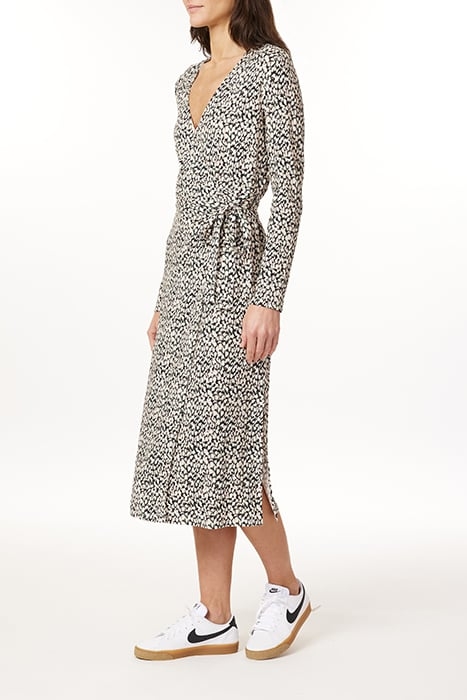 LONG SLEEVE KNIT DRESS ABSTRACT DOTS 5