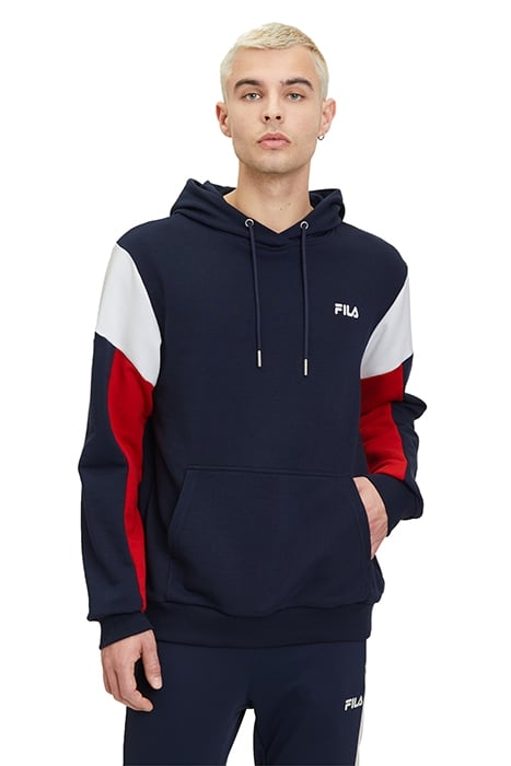 TRUDEN BLOCKED HOODY BLACKIRIS-TRRED-BRIWHIT 1