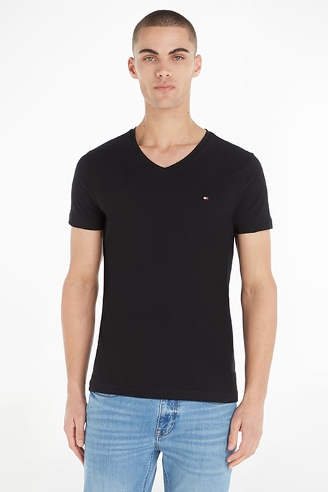CORE STRETCH SLIM FIT V-NECK T-SHIRT BLACK 1