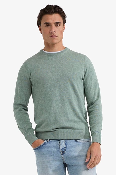 C-NECK SWEATER ICE GREEN 1