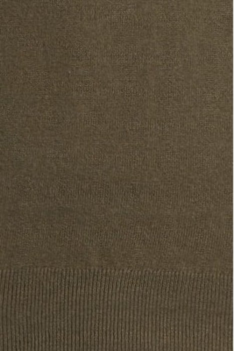 COTTON MERINO CREW NECK JUMPER OLIVE 5