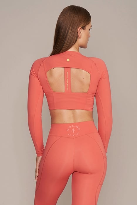 HELEN - WOMEN'S CROPPED LONGSLEEVE TOP RED 2