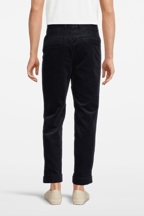 BLAKE - PLEATED CORDUROY PANT WITH FIXED TURN-UP NIGHT 2