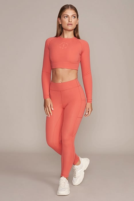 HELEN - WOMEN'S CROPPED LONGSLEEVE TOP RED 3