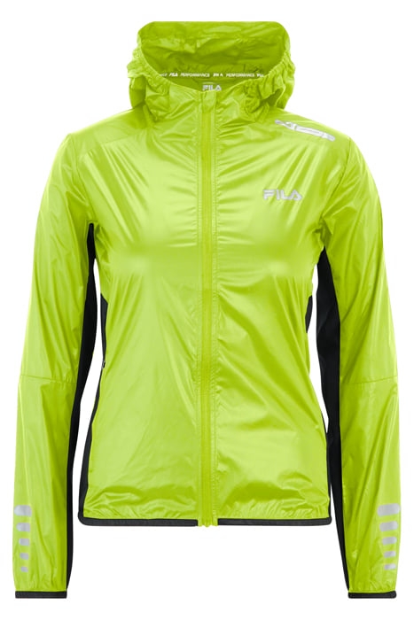 RONCADELLE PACKABLE RUNNING JACKET ACID LIME-BLACK 4