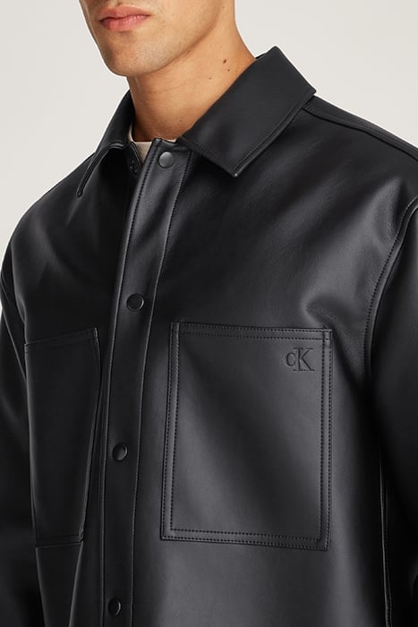 FAUX LEATHER SHIRT CK BLACK 6