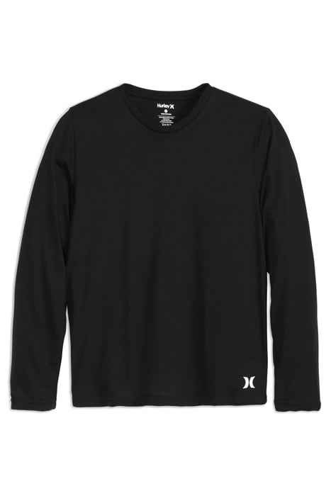 HURLEY MEN'S 1PK CREWNECK LS T BLACK 1