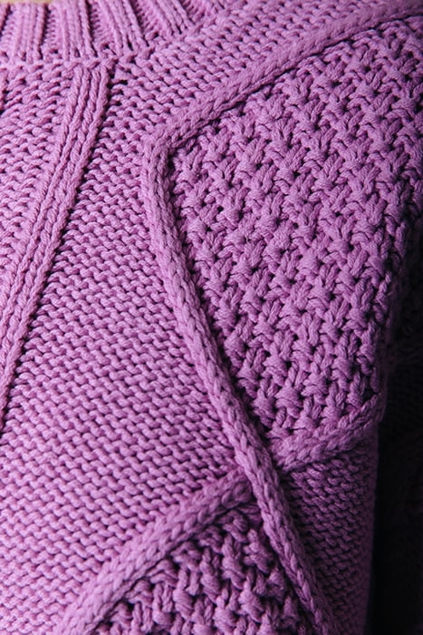 OLIVIA CABLE KNITWEAR SWEATER VIOLET PINK 4