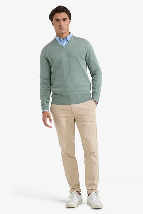 V-NECK SWEATER ICE GREEN 2