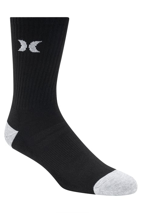 6PK MENS 1/2 TERRY CREW WHITE/MULTI 4