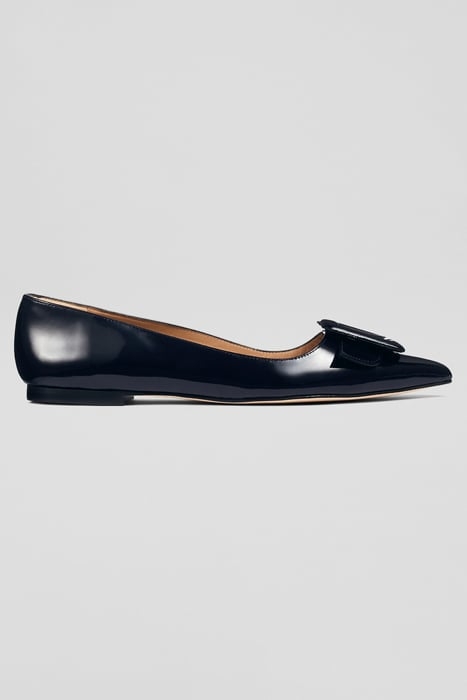 DEVON LEATHER BALLERINA SHOES NAVY 1