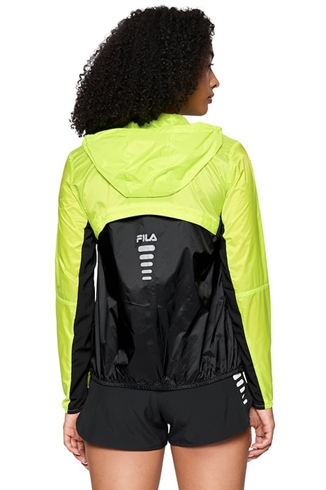 RONCADELLE PACKABLE RUNNING JACKET ACID LIME-BLACK 2