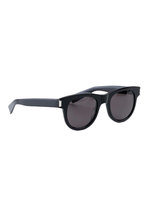 SAINT LAURENT – SL 571 ROUND FRAME UNISEX SUNGLASSES BLACK 1
