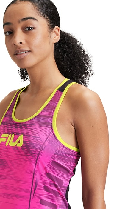 RANICA RUNNING TANK PINK GLO-BLACK 6
