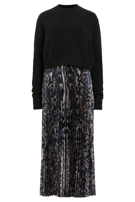 JINX PLEATED DRESS JINX TAUPE BROWN 3