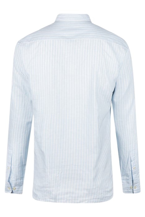 COTTON LINEN STRIPE SHIRT LIGHT BLUE 5