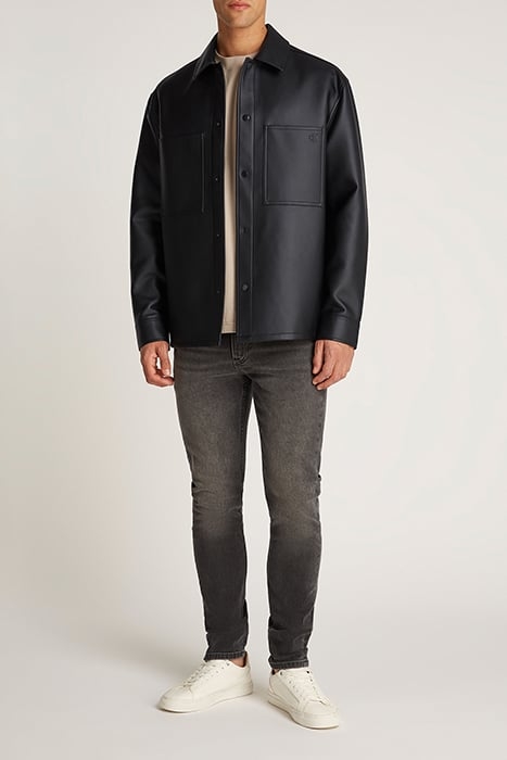 FAUX LEATHER SHIRT CK BLACK 3