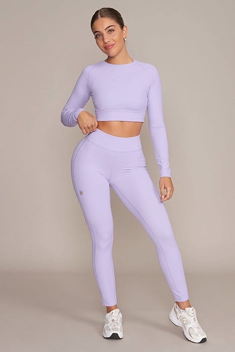 HELEN - WOMEN'S CROPPED LONGSLEEVE TOP LAVENDER 3