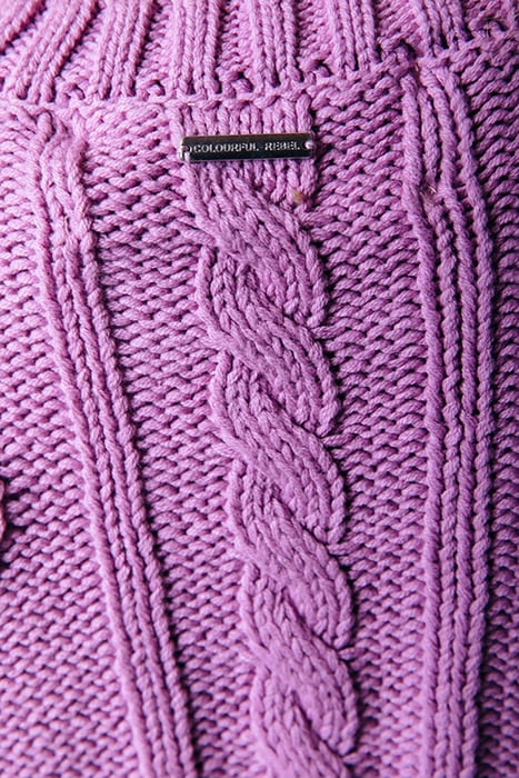 OLIVIA CABLE KNITWEAR SWEATER VIOLET PINK 3