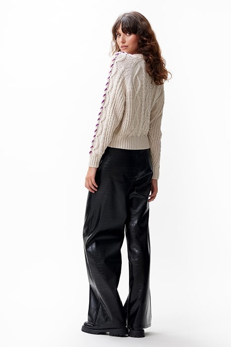 KNIT WITH CABEL PATTERN MOONBEAM 3