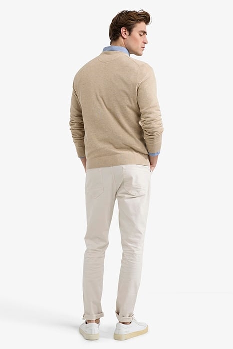 V-NECK SWEATER SAND 3