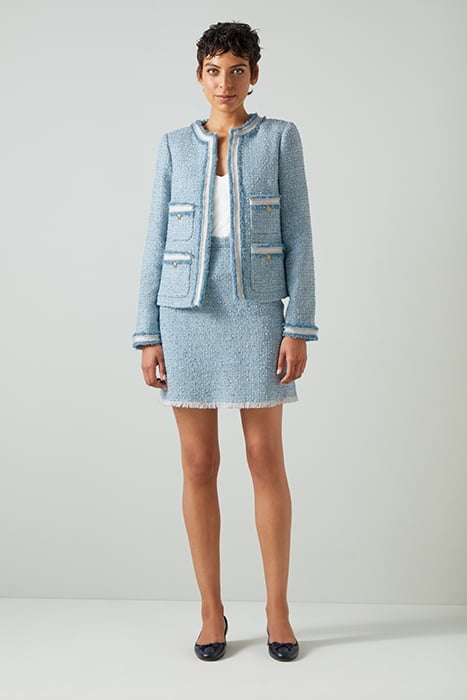 CHARLIE TWEED JACKET BLUE/CREAM 2