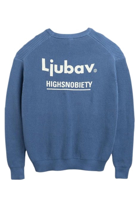 LJUBAV X HIGHSNOBIETY – KNIT SWEATER BLUE 3
