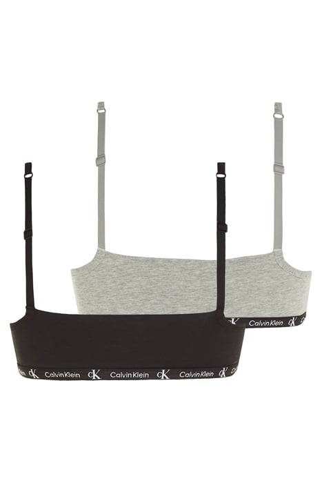 UNLINED BRALETTE 2PK BLACK/GREY HEATHER 5