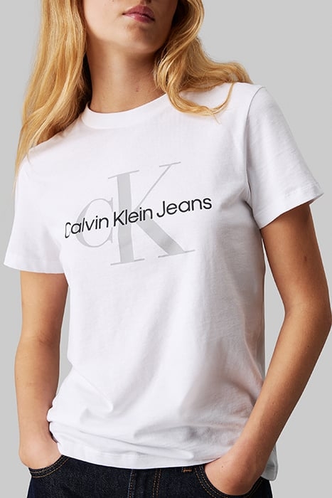 CALVIN KLEIN SS MONOLOGO REGULAR FIT CREWNECK T-SHIRT WHITE 5