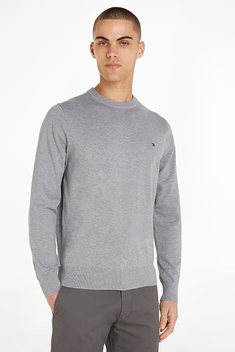 1985 SLIM FIT CREW SWEATER MED GREY HEATHER 1