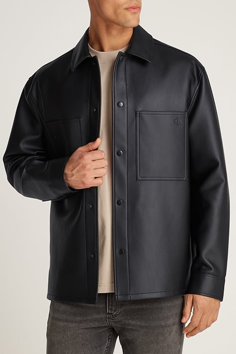 FAUX LEATHER SHIRT CK BLACK 1