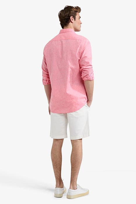 COTTON LINEN SHIRT CORAL RED 3