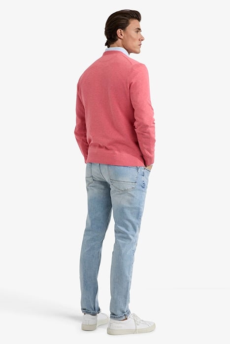 V-NECK SWEATER CORAL RED 3