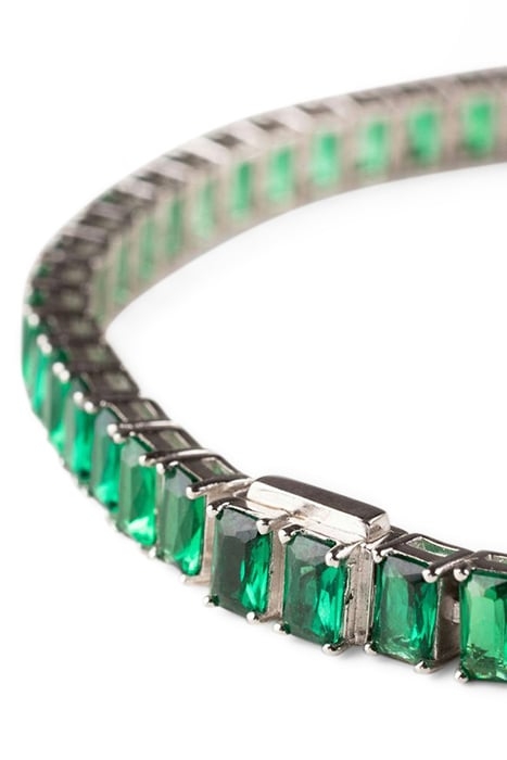 HATTON LABS – EMERALD CUT TENNIS BRACELET SILVER/EMERALD 2