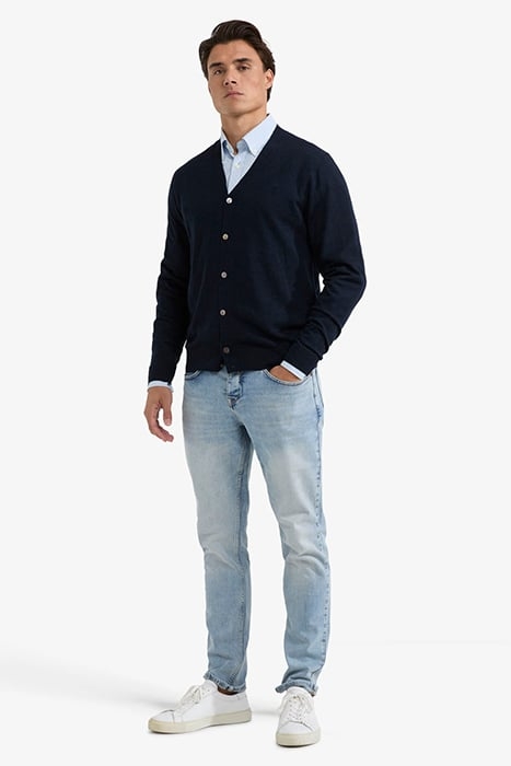 FINE MERINO CLASSIC CARDIGAN NAVY 2