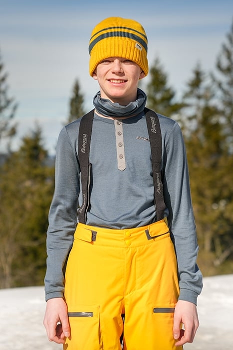 MYSKE WOOL YOUTH SHIRT ORION BLUE 2