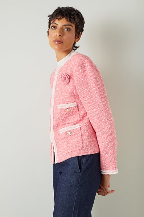 CHARLIE TWEED JACKET PINK/CREAM 5