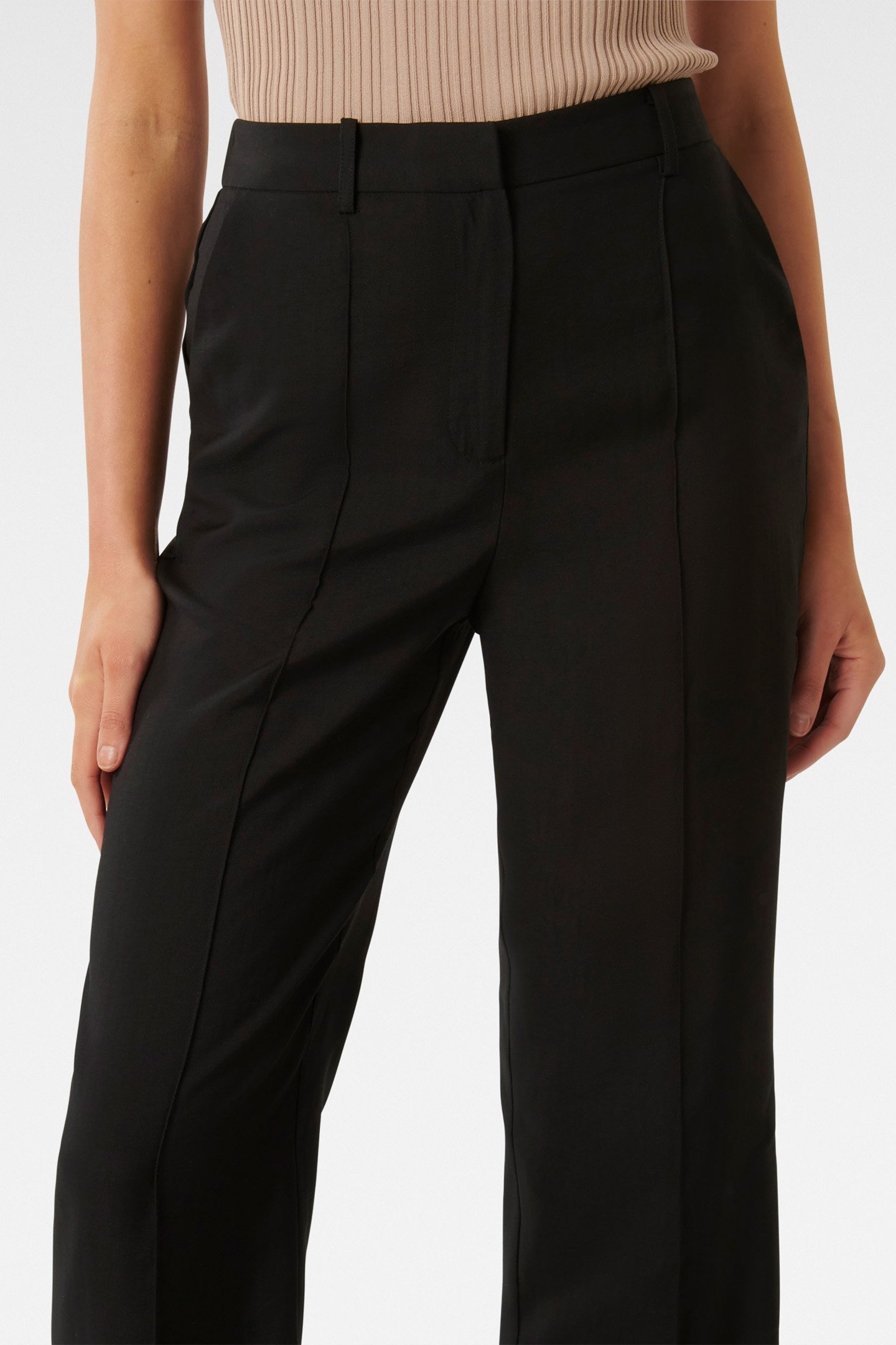 ROBYN RELAXED STRAIGHT LEG PANTS BLACK 6